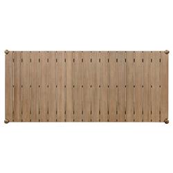Rose Coastal Beach Brown Wood Rectangular Outdoor Dining Table - Large - 81"W|