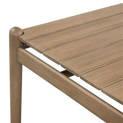 Rose Coastal Beach Brown Wood Rectangular Outdoor Dining Table - Large - 81"W|