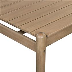 Rose Coastal Beach Brown Wood Rectangular Outdoor Dining Table - Large - 81"W|