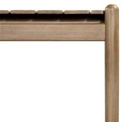 Rose Coastal Beach Brown Wood Rectangular Outdoor Dining Table - Large - 81"W|