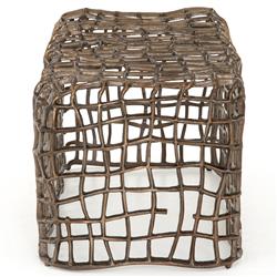 Zander Industrial Loft Bronze Aluminum Outdoor Bench|