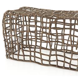 Zander Industrial Loft Bronze Aluminum Outdoor Bench|