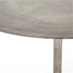 Mona Modern Classic Silver Aluminum Outdoor Bistro Table - 42"W|