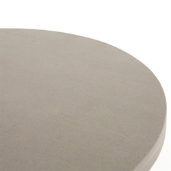 Maceo Modern Classic Grey Stone Black Iron Round Outdoor Counter Table - 30"W|