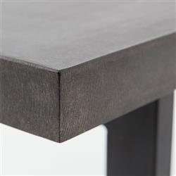 Judith Industrial Loft Black Stone Outdoor Dining Bench|