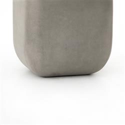 Yvonne Industrial Loft Grey Concrete Outdoor Square Block End Table|