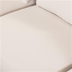 Rose Coastal Beige Upholstered Brown Wood Woven Rope Outdoor Sofa - Large - 73"W|