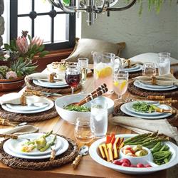 Juliska Berry &amp; Thread Whitewash Melamine Salad Plate|