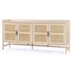Corazon Global Bazaar Woven Natural Cane Brown Mango Wood Sideboard|