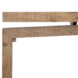 Rayan Rustic Lodge Brown Reclaimed Pine Wood Rectangular Console Table|