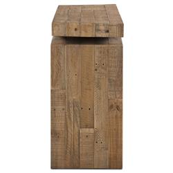 Rayan Rustic Lodge Brown Reclaimed Pine Wood Rectangular Console Table|