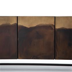 Baylor Industrial Loft Brown Ombre Iron Media Console|