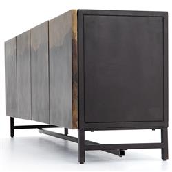 Baylor Industrial Loft Brown Ombre Iron Media Console|