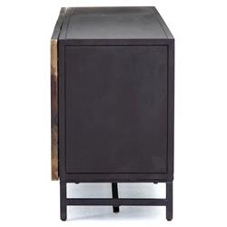 Baylor Industrial Loft Brown Ombre Iron Media Console|