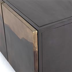 Baylor Industrial Loft Brown Ombre Iron Media Console|