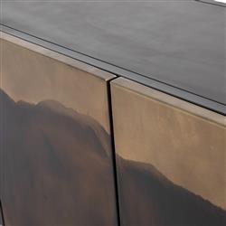 Baylor Industrial Loft Brown Ombre Iron Media Console|