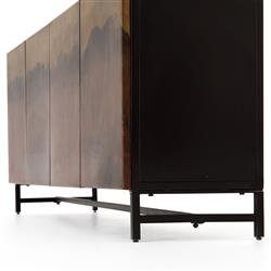Baylor Industrial Loft Brown Ombre Iron Sideboard|
