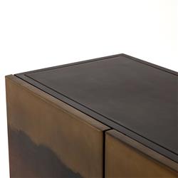 Baylor Industrial Loft Brown Ombre Iron Sideboard|