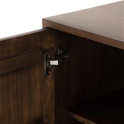Theodore Industrial Loft Brown Wood Black Leather Pull Office Desk|