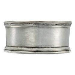 MATCH Modern Brown Wood Insert Pewter Bottle Coaster|