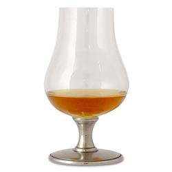 MATCH Modern Pewter Stem Crystal Whiskey Glass|