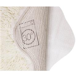 Woolly Modern White Wool Shag Washable Rugs - 2'5"x3' 7"|