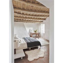 Woolly Modern White Wool Shag Washable Rugs - 2'5"x3' 7"|