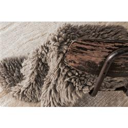 Woolly Modern Grey Wool Shag Washable Rugs - 2'5"x3' 7"|