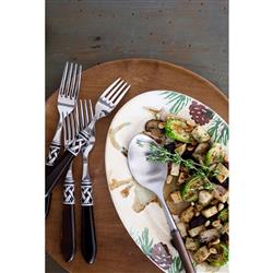 Aladdin Brilliant Modern Black Acrylic 5 Piece Flatware Place Setting|