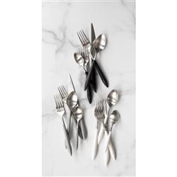 Ares Modern White Stainless Steel 5 Piece Flatware Place Setting|
