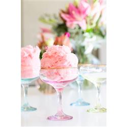 Rainbow Modern Classic Assorted Coupe Champagne Glass - Set of 4|