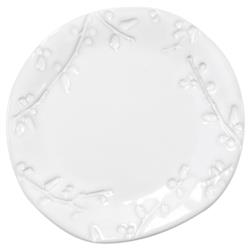 Incanto Stone Modern White Stoneware Assorted Canape Plates - Set of 4|