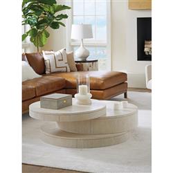 Ventana French Country White Round Coffee Table|