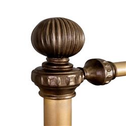 Mileva French Country Aged Brass Iron Bed - Queen|