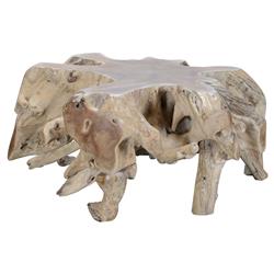 Prescy Coastal Beach Natural Teak Wood Root Coffee Table|