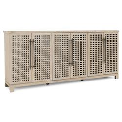 Andy Coastal Beach Cream Reclaimed Wood Sideboard|