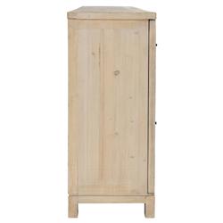 Andy Coastal Beach Cream Reclaimed Wood Sideboard|