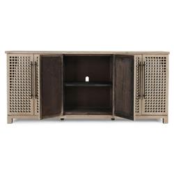 Andy Coastal Beach Cream Reclaimed Wood Sideboard|