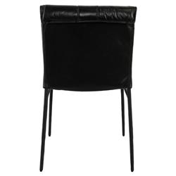 Marissa Industrial Loft Upholstered Leather Iron Legs Dining Chair - Set of 2|