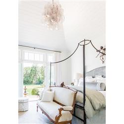 Muriel Clear Resin Bubbled Brass Chain Chandelier|