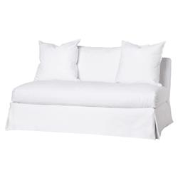 Cisco Home Seda Coastal Denim White Slipcovered Armless Loveseat|
