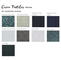 Cisco Home Seda Coastal Denim White Slipcovered Armless Loveseat|