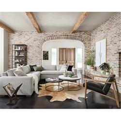 Fely Rustic Lodge Brown Aluminum Frame Black Faux Leather Magazine Rack|