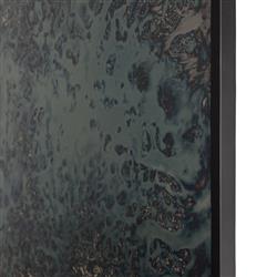 Ponce Industrial Loft Black Iron Frame Acid Wash Glass Rectangular Floor Mirror|