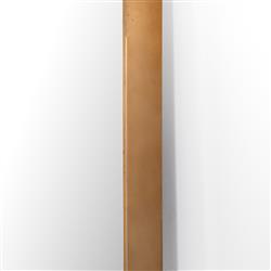 Rinna Industrial Loft Gold Aluminum Frame Clear Glass Arched Floor Mirror|