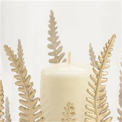 Jemima Modern Classic Brass Light Amber Glass Hurricane Candleholder|