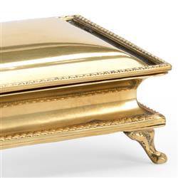 Veronique Regency Polished Brass Metal Decorative Box - Small|