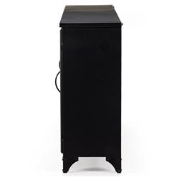 Corden Modern Classic Black Iron Windowpane Sideboard|
