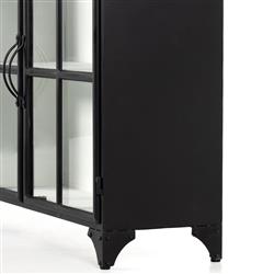 Corden Modern Classic Black Iron Windowpane Sideboard|