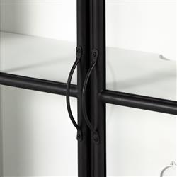 Corden Modern Classic Black Iron Windowpane Sideboard|